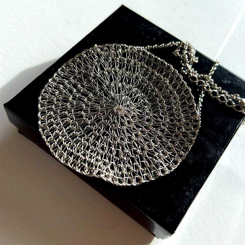 Artsy Silver Necklace by Claudia lobao - Picture 4 of 7